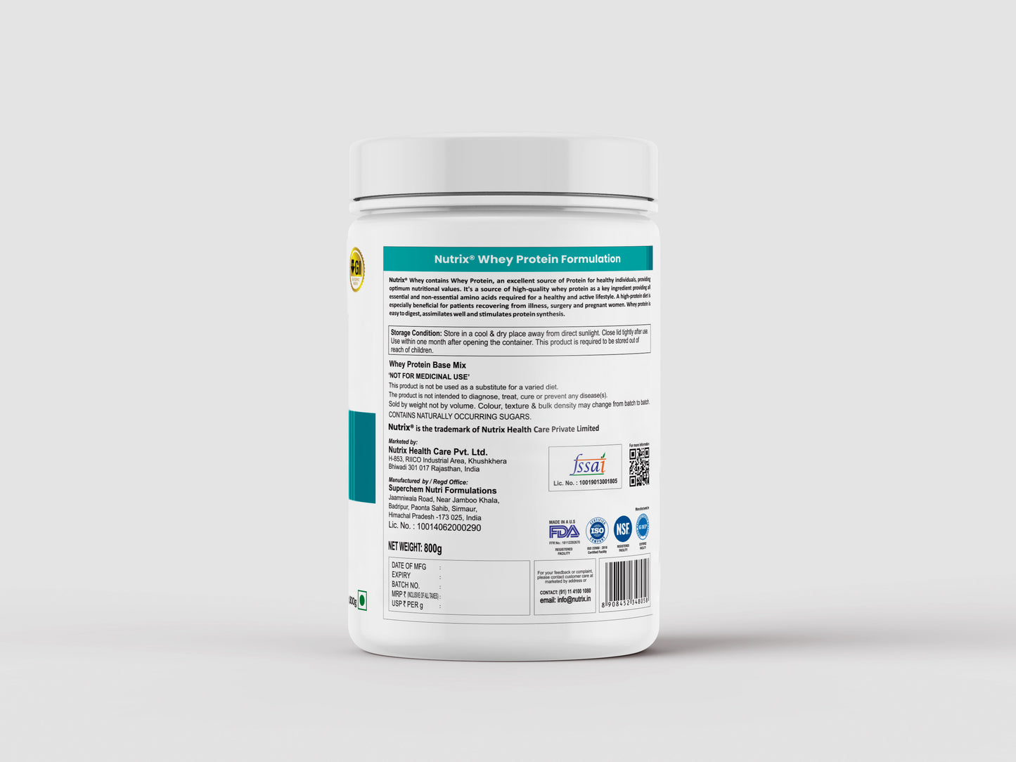 Nutrix Whey Protein 800g