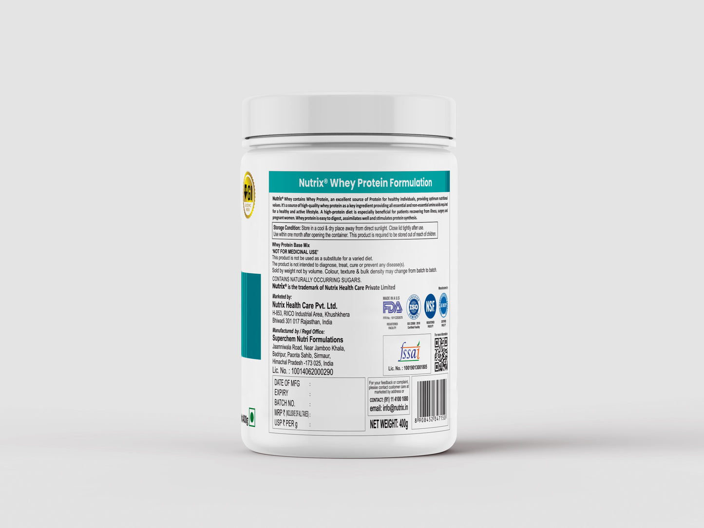 Nutrix Whey Protein 400g